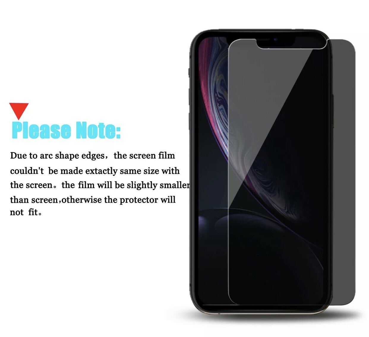2x Privacy Tempered Glass Anti-Spy Screen Protector For iPhone 11 Pro XS Max XR binc.marke 