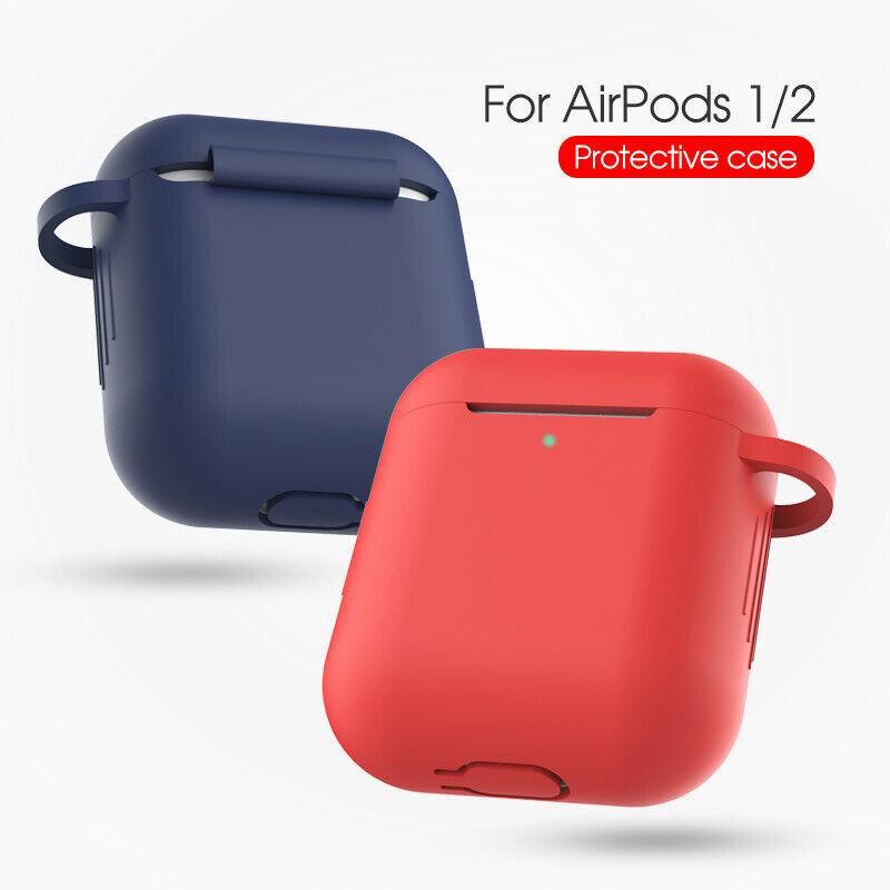 3-in-1 AirPods Silicone Case Cover Magnetic Strap Keychain for Apple AirPod 1/2 e*carat 