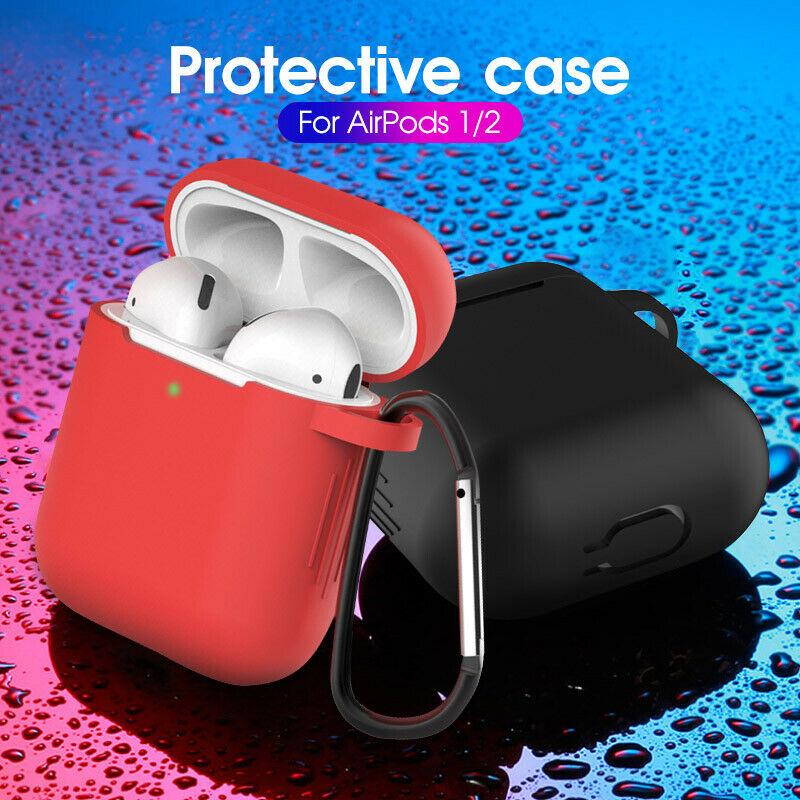 3-in-1 AirPods Silicone Case Cover Magnetic Strap Keychain for Apple AirPod 1/2 e*carat 