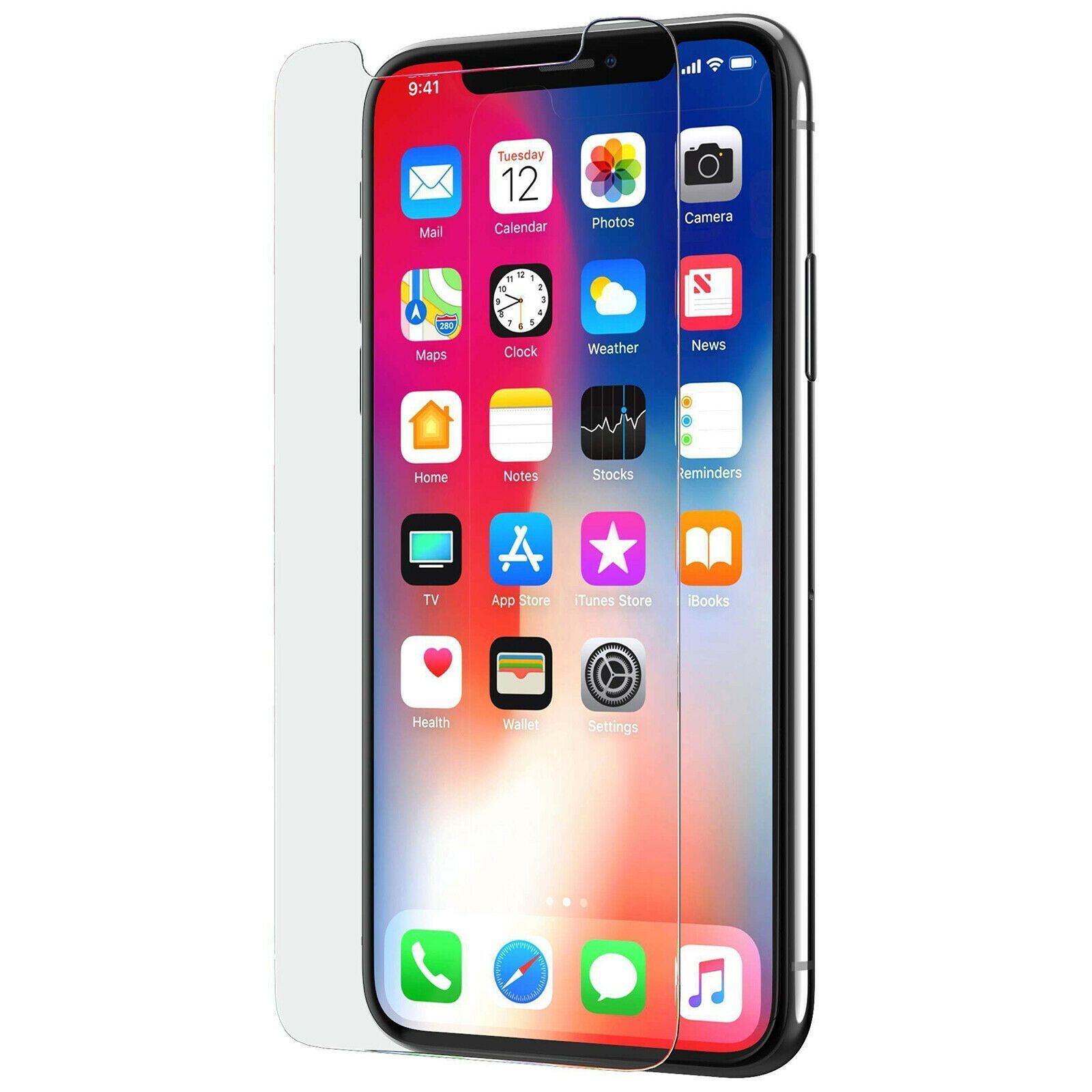 3-PACK Screen Protector Tempered Glass For iPhone X Xs Max XR 11 Pro 6 7 8 Plus he_929218 