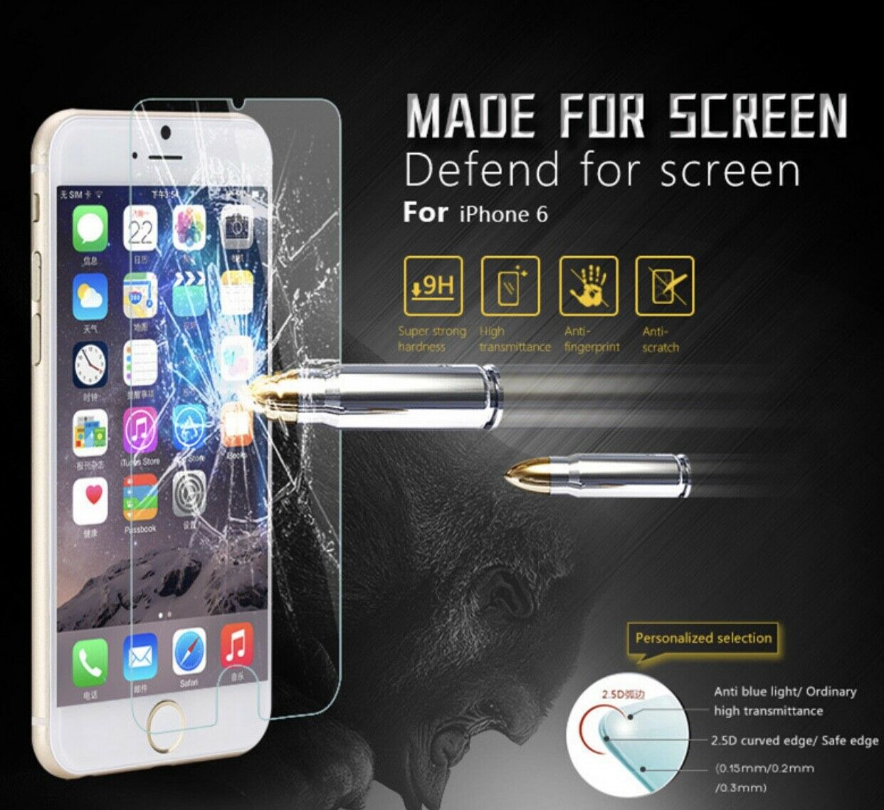 3-PACK Screen Protector Tempered Glass For iPhone X Xs Max XR 11 Pro 6 7 8 Plus he_929218 