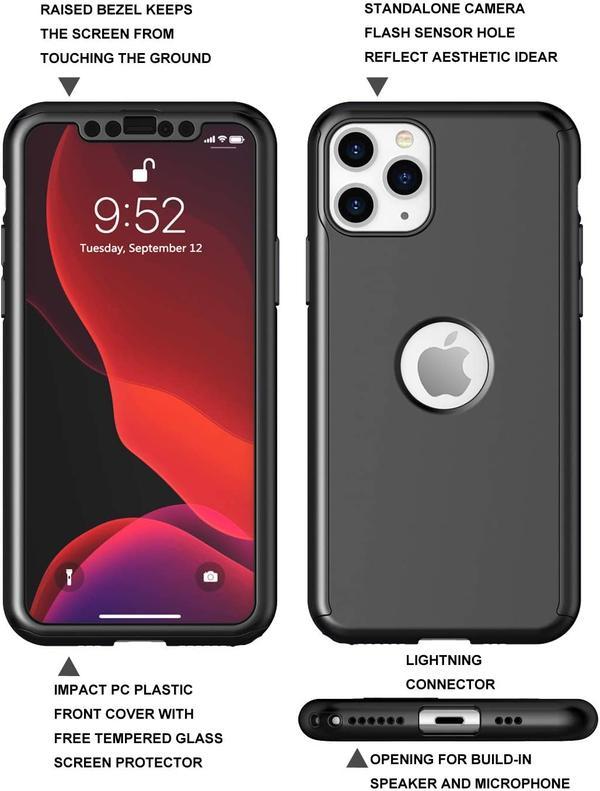 360° Full-Wrap Thin Fit For iPhone 11 iPhone Cases AtlasBling 