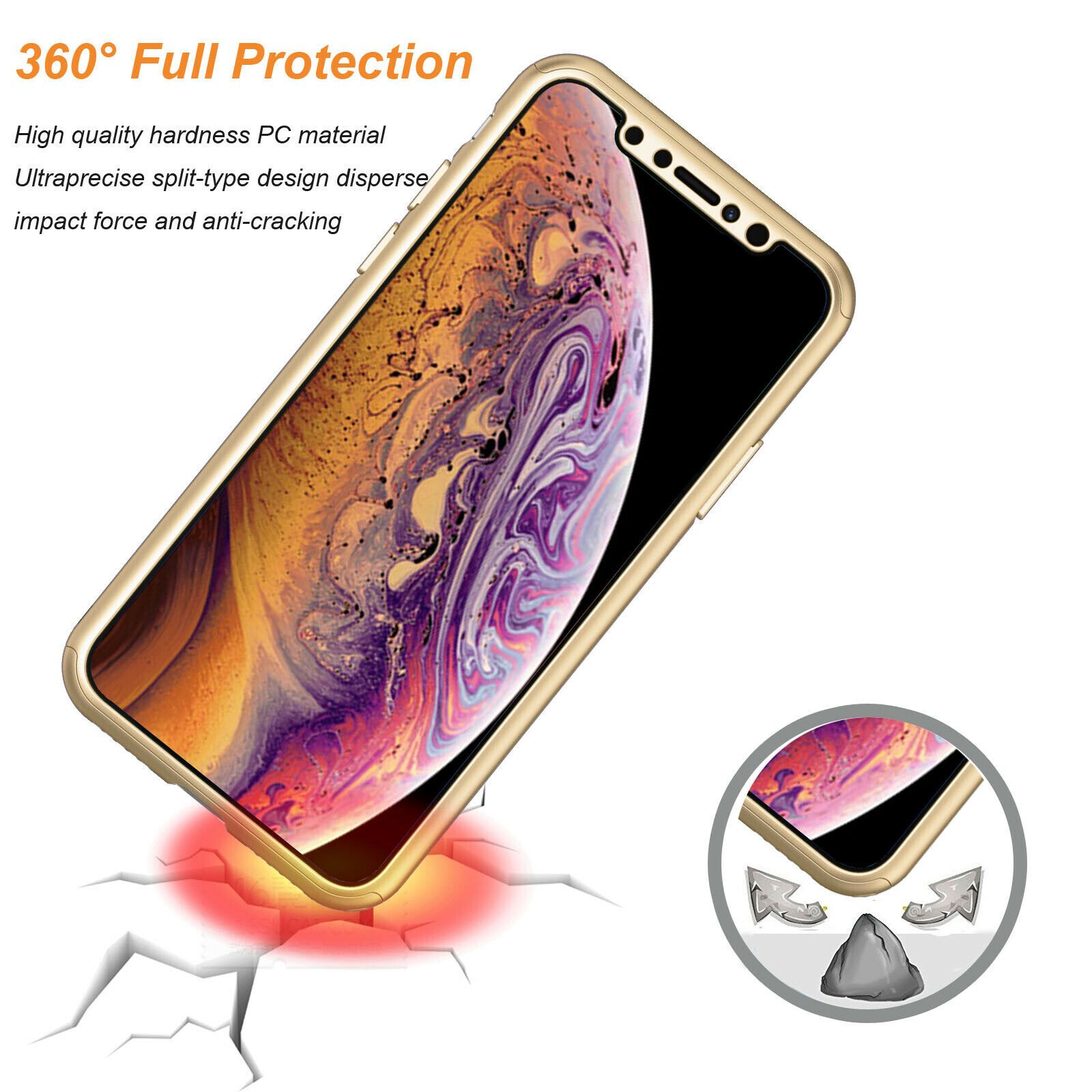 360° Full-Wrap Thin Fit For iPhone 11 Pro iPhone Cases AtlasBling 