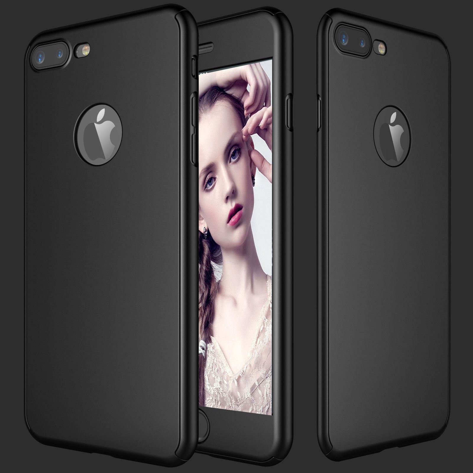 360° Full-Wrap Thin Fit For iPhone 6 / 6s Models iPhone Cases AtlasBling Jet Black iPhone 6 / 6s 