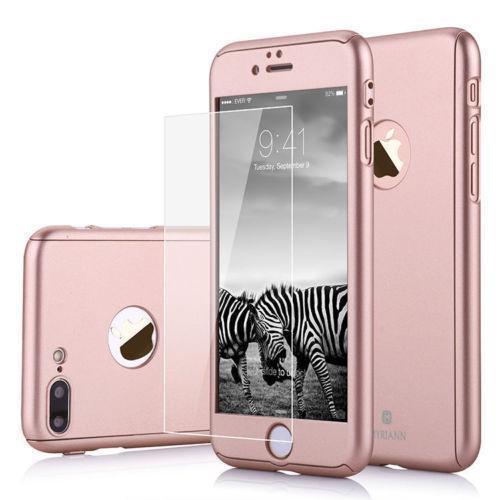 360° Full-Wrap Thin Fit For iPhone 6 Plus / 6s Plus iPhone Cases AtlasBling Rose Gold 