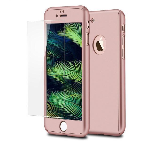 360° Full-Wrap Thin Fit For iPhone 7 Plus / 8 Plus iPhone Cases AtlasBling Rose Gold 