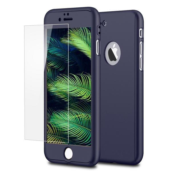 360° Full-Wrap Thin Fit For iPhone AtlasCase Dark Blue For iPhone 7 Plus / 8 Plus 