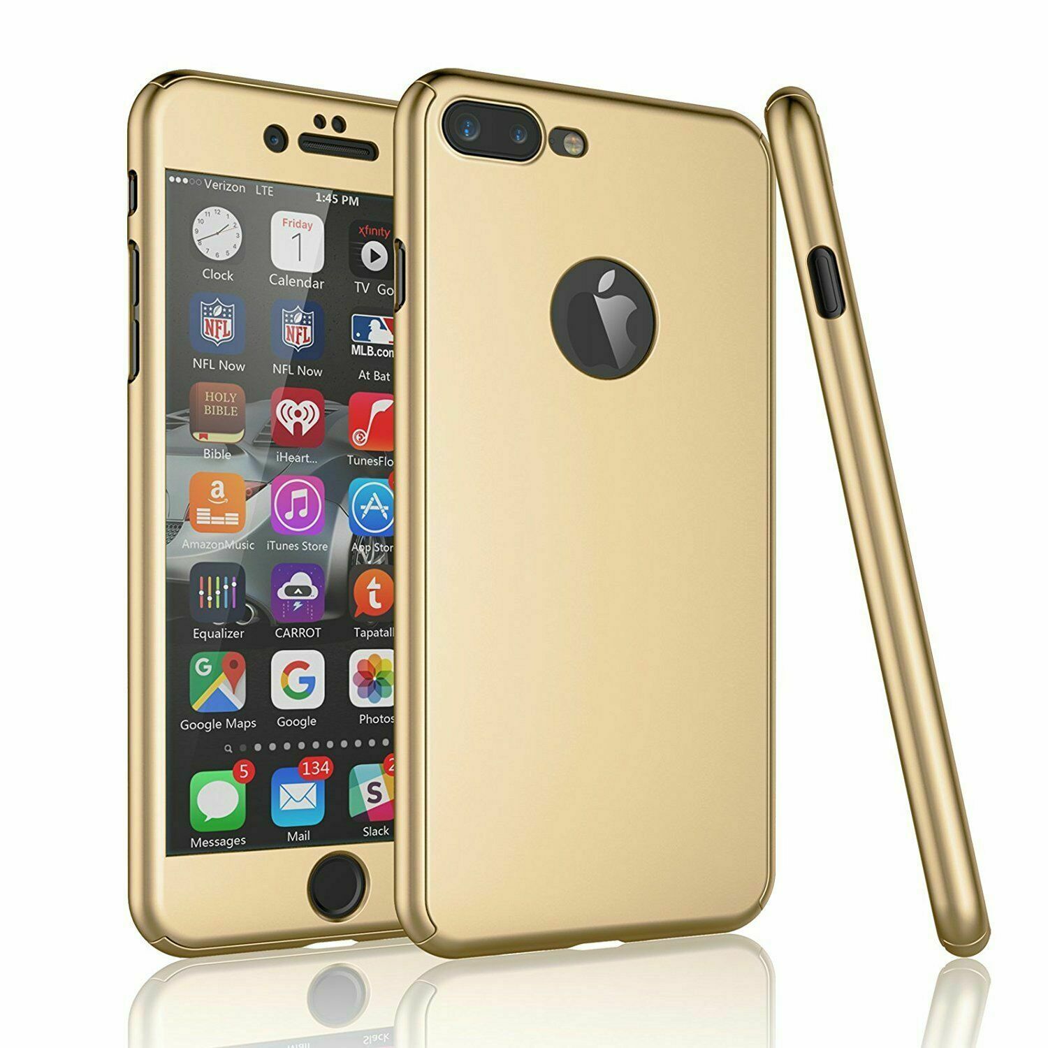 360° Full-Wrap Thin Fit For iPhone AtlasCase Gold For iPhone 5 