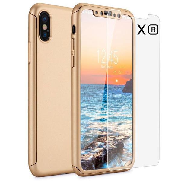 360° Full-Wrap Thin Fit For iPhone AtlasCase Gold For iPhone XR 