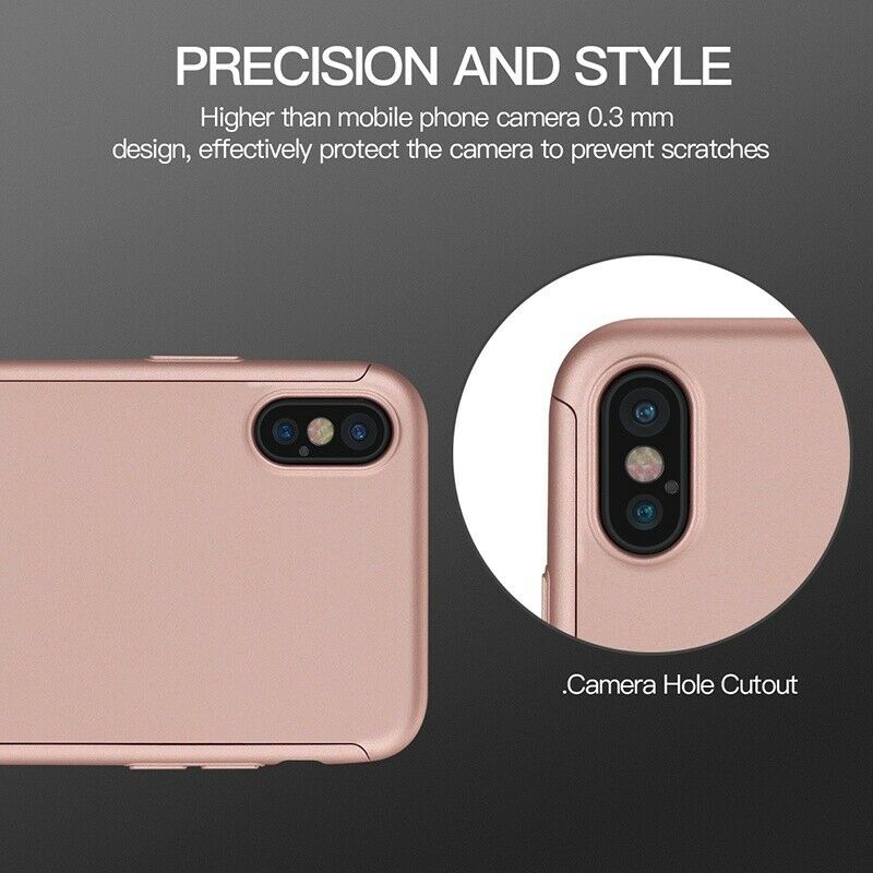 360° Full-Wrap Thin Fit For iPhone X / Xs iPhone Cases AtlasBling 