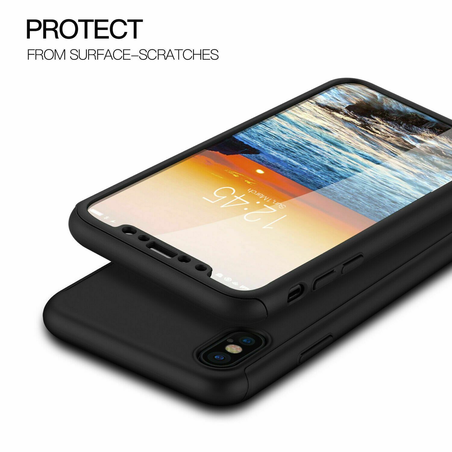 360° Full-Wrap Thin Fit For iPhone X / Xs iPhone Cases AtlasBling 
