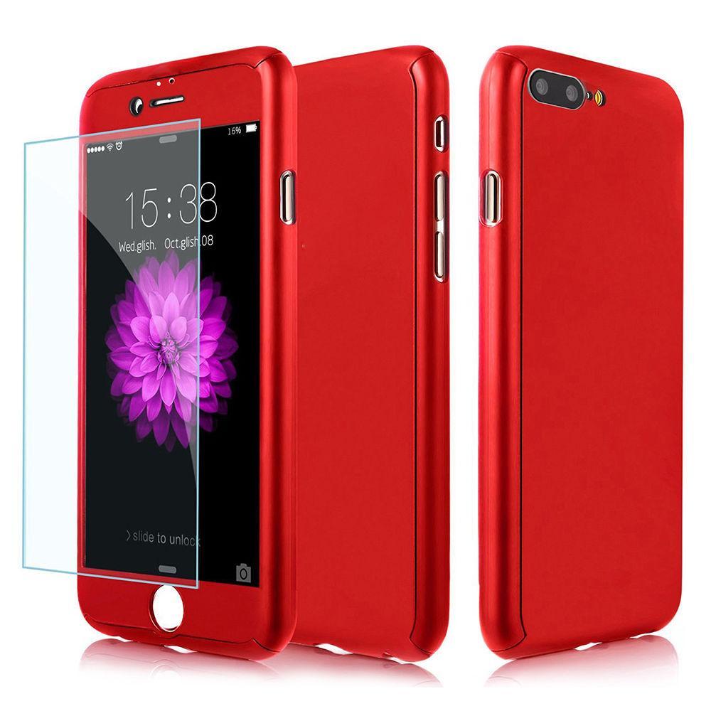 360° Full-Wrap Thin Fit For iPhones iPhone Cases AtlasBling Bright Red iPhone 6 / 6s 
