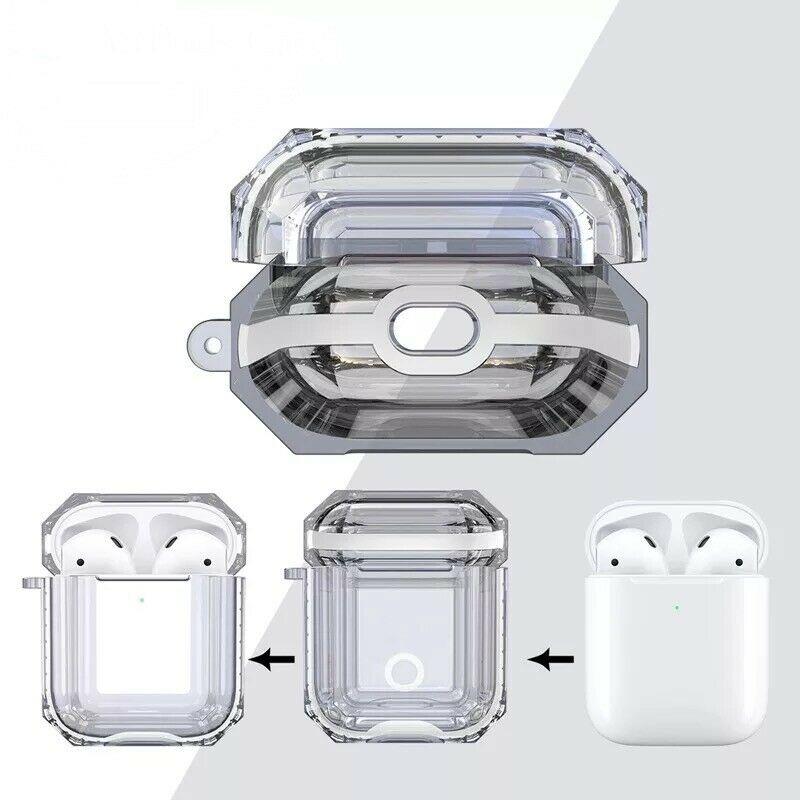 AirPods Clear Protective Case Cover Transparent For Airpod Charging Case 1/2 Gen i-mobix 