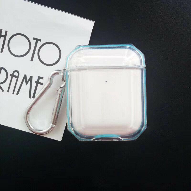 AirPods Clear Protective Case Cover Transparent For Airpod Charging Case 1/2 Gen i-mobix Baby Blue 2nd Gen 