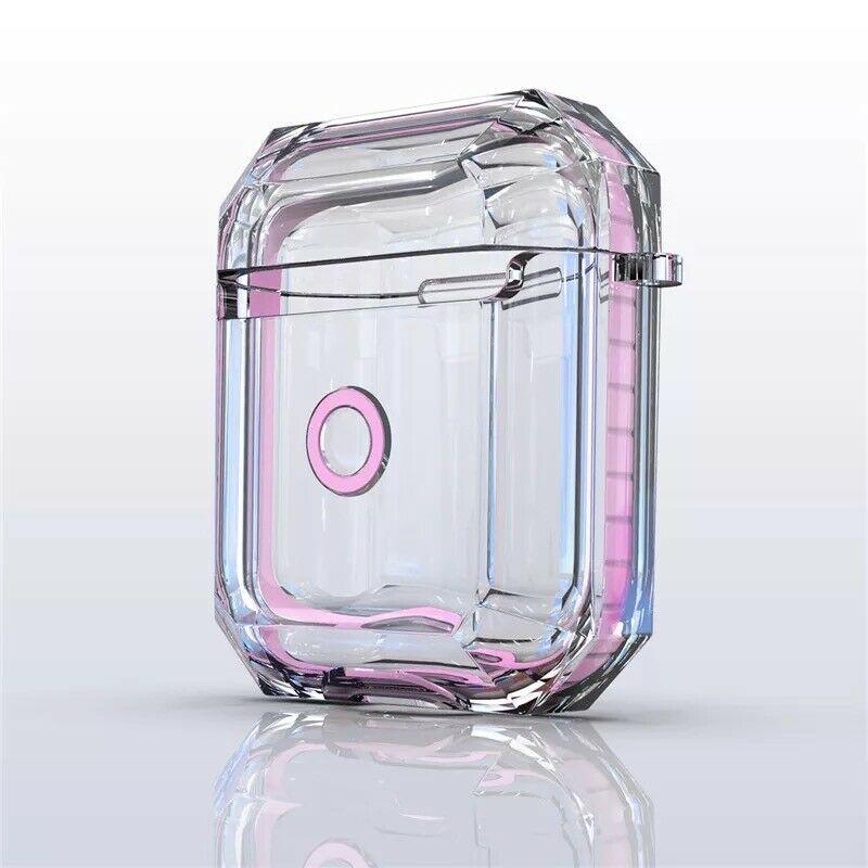 AirPods Clear Protective Case Cover Transparent For Airpod Charging Case 1/2 Gen i-mobix Baby Pink 2nd Gen 