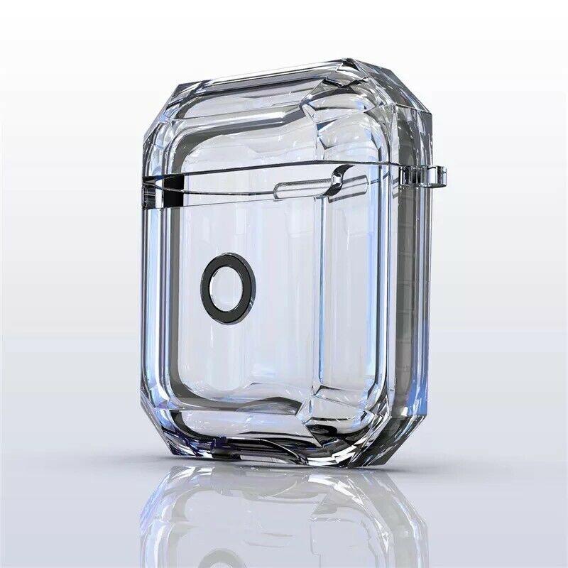 AirPods Clear Protective Case Cover Transparent For Airpod Charging Case 1/2 Gen i-mobix Black 2nd Gen 