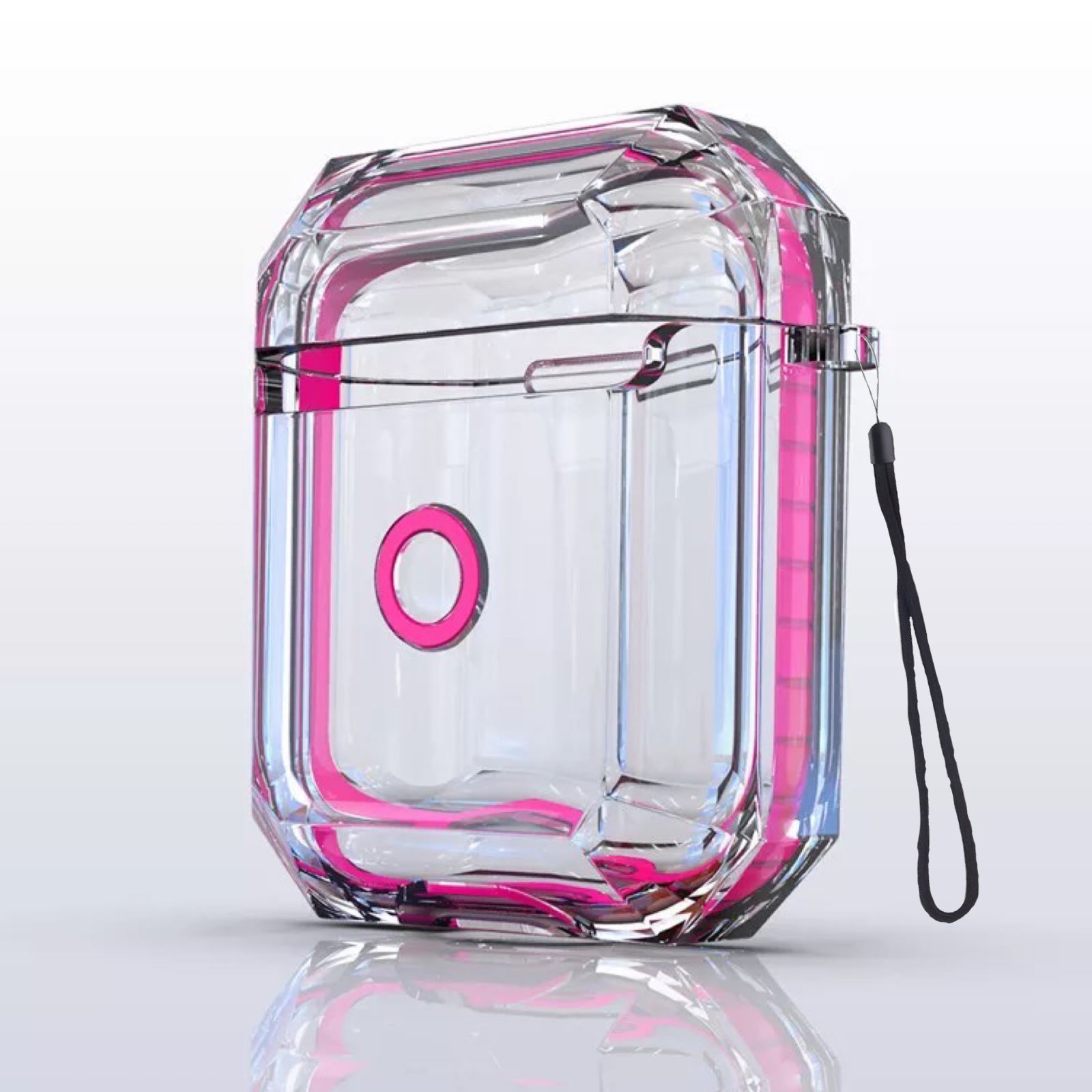 AirPods Clear Protective Case Cover Transparent For Airpod Charging Case 1/2 Gen i-mobix Bubble Gum Pink 2nd Gen 