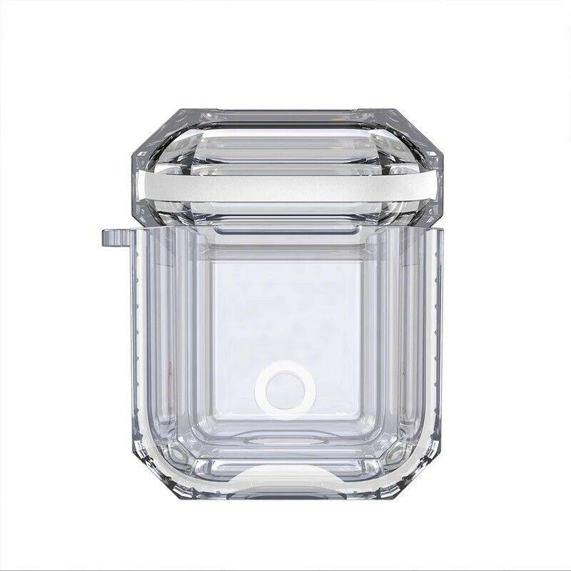 AirPods Clear Protective Case Cover Transparent For Airpod Charging Case 1/2 Gen i-mobix White 