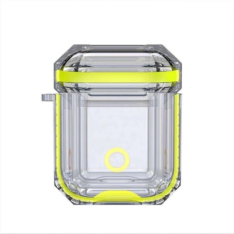 AirPods Clear Protective Case Cover Transparent For Airpod Charging Case 1/2 Gen i-mobix Yellow 