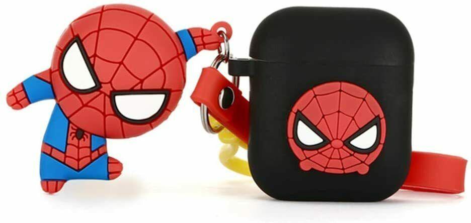 AirPods Cute 3D Cartoon with Toys Keychain For Apple Airpods 1 / 2 🔥 Airpods Cases AtlasCase Spiderman 