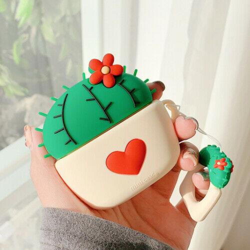 AirPods Pro Case 3D Cartoons and Novelties e*carat Cute Cactus 