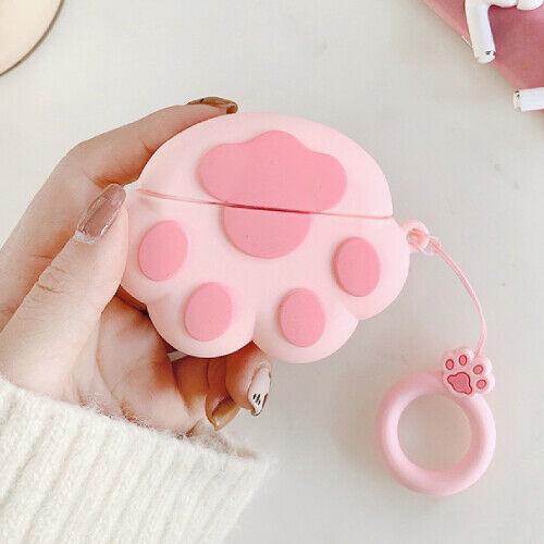 AirPods Pro Case 3D Cartoons and Novelties e*carat Cute Paw Pink 