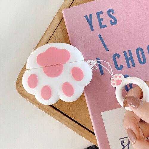 AirPods Pro Case 3D Cartoons and Novelties e*carat Cute Paw White 