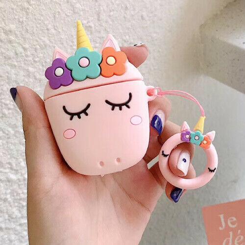 AirPods Pro Case 3D Cartoons and Novelties e*carat Pink Unicorn 