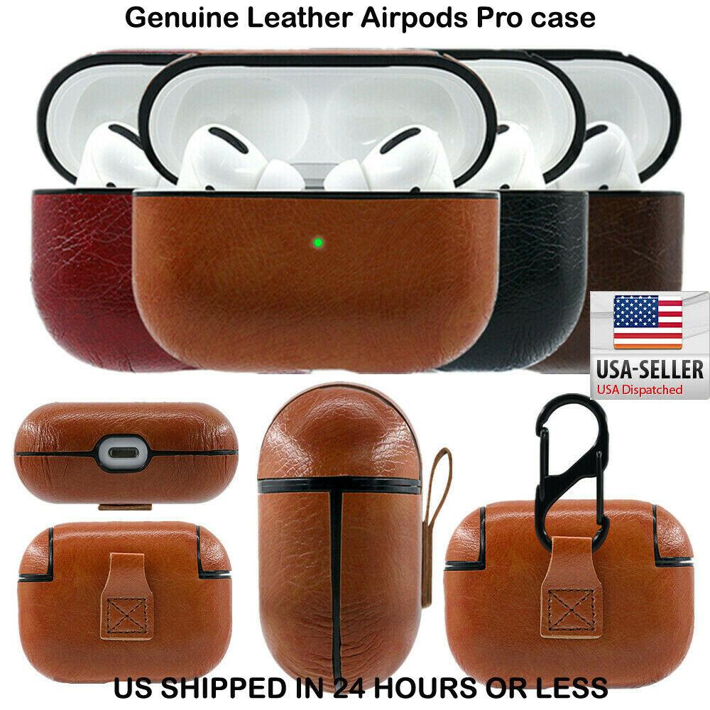AirPods Pro Case Protective Leather Holder Bag Airpods Cases delrosas_9 