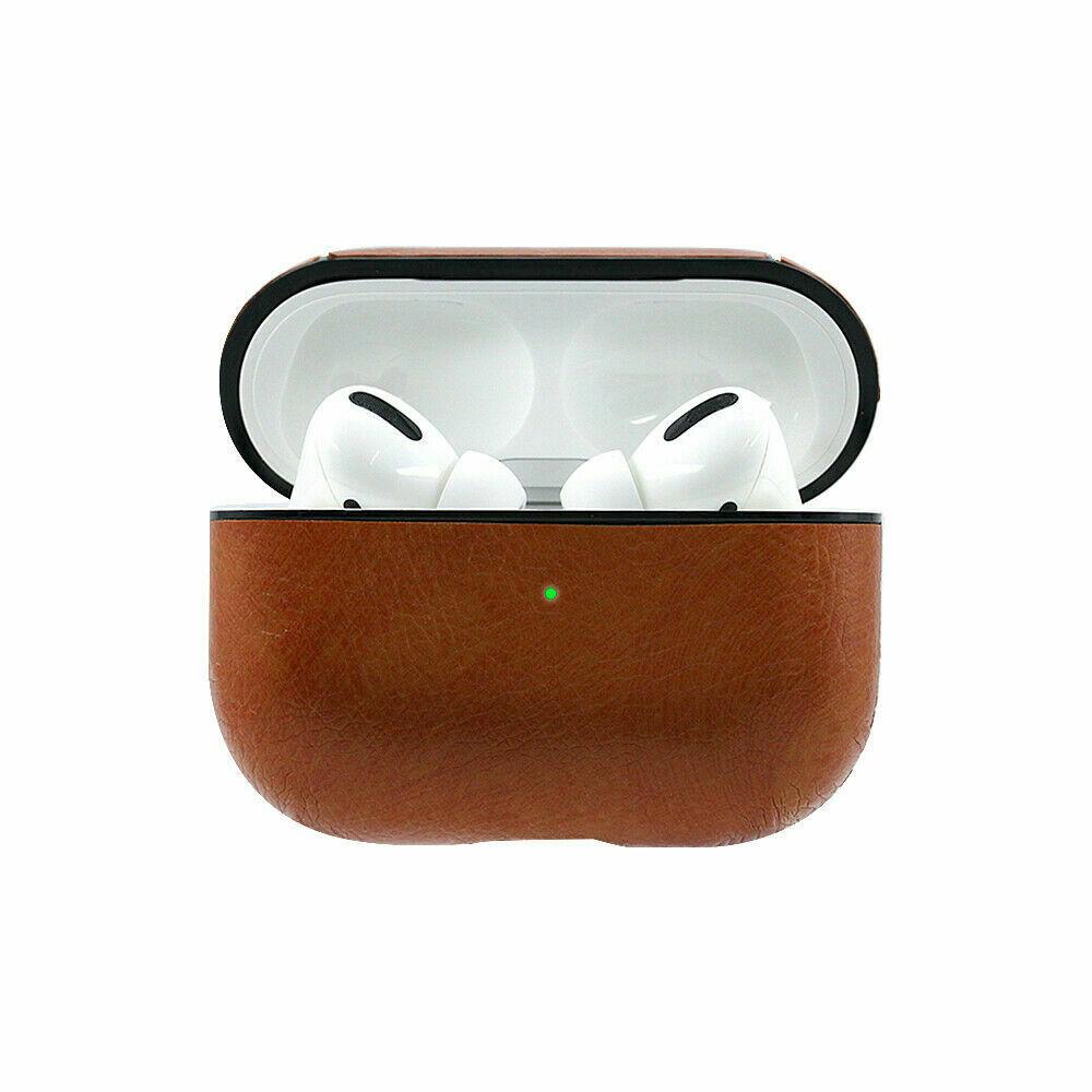AirPods Pro Case Protective Leather Holder Bag Airpods Cases delrosas_9 Saddle brown 