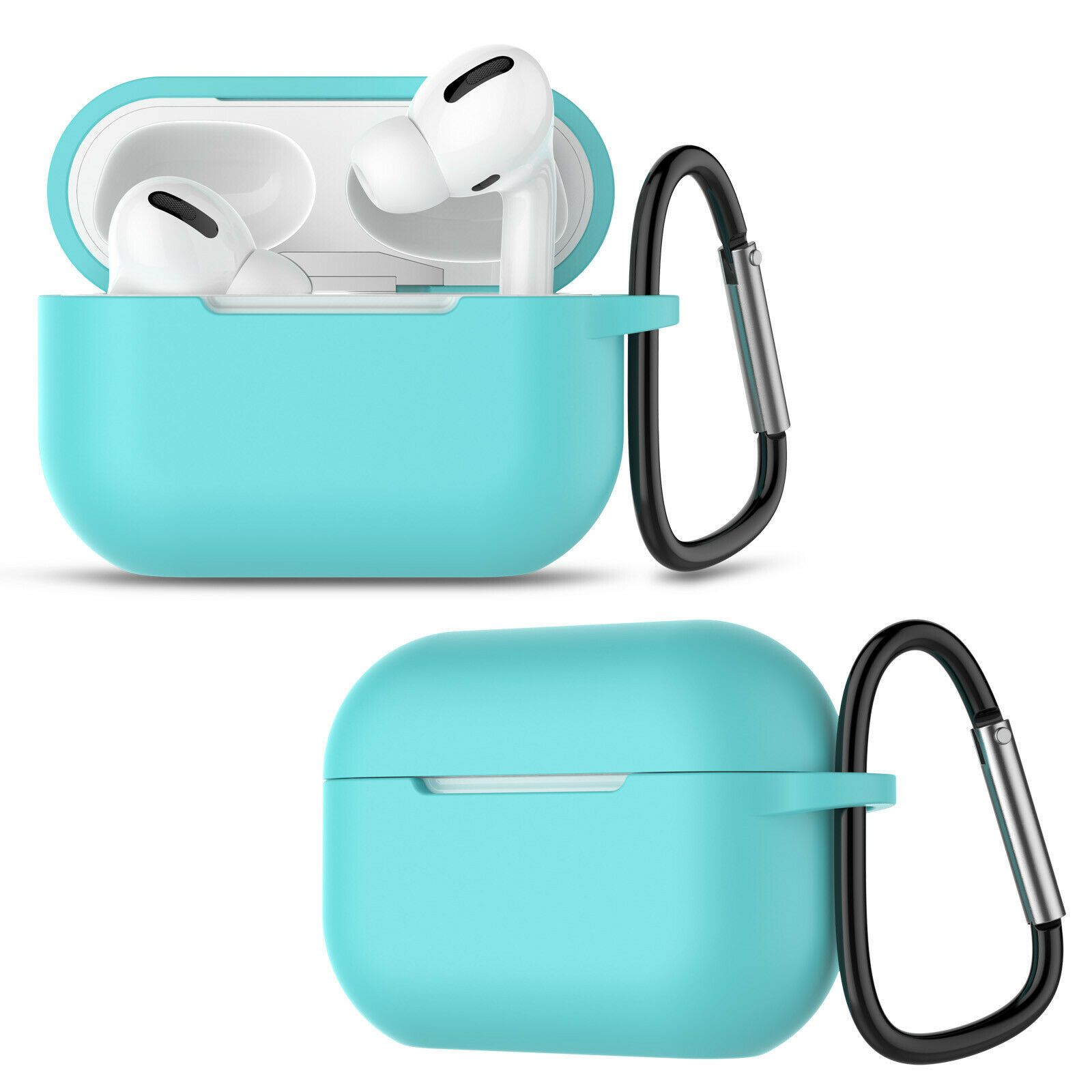 Airpods Pro Silicone Case iPhone Cases AtlasBling Turquoise 