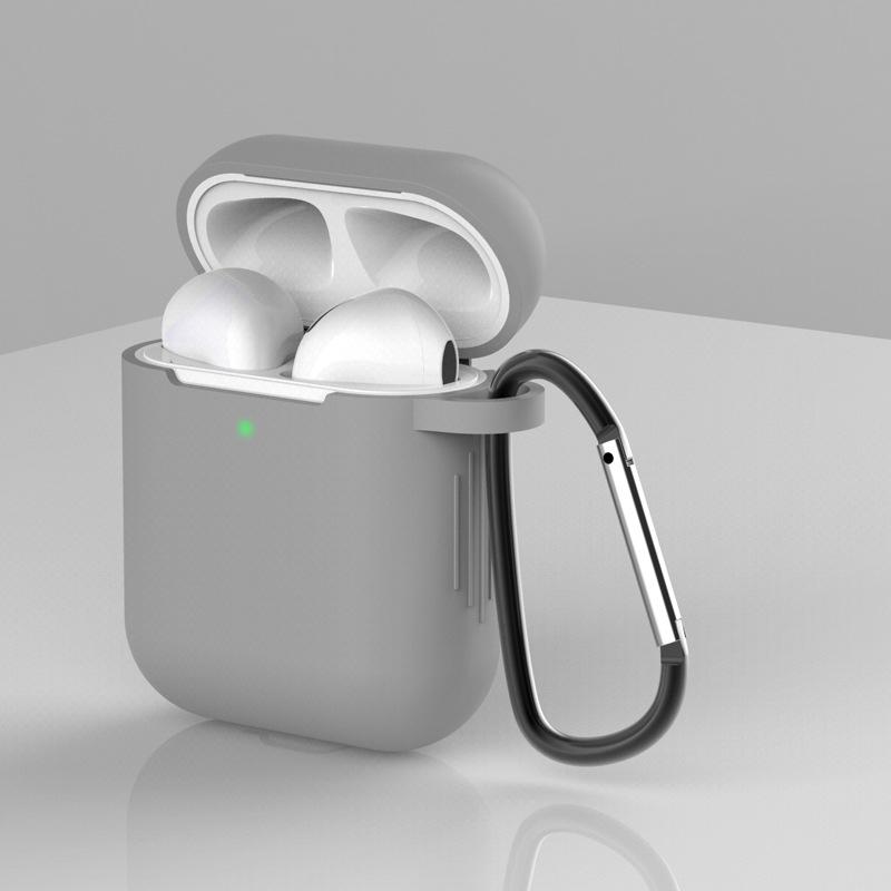 Airpods Silcone Case iPhone Cases AtlasBling Light Grey 