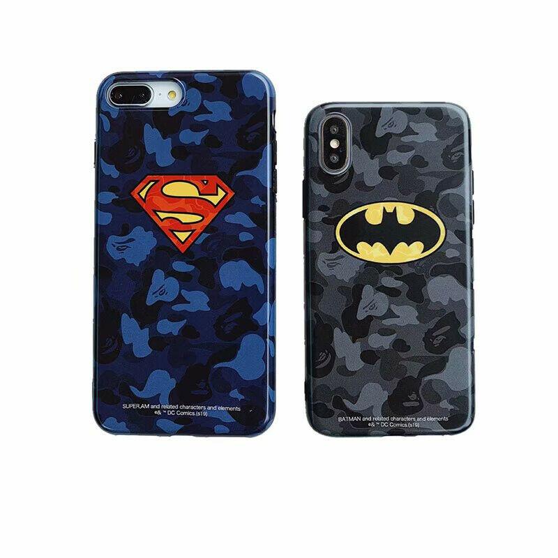 Batman Superman Soft Case for iPhone 11 Pro Max XR X 8 7 6 Glossy Protect Cover yui1943yui1943 
