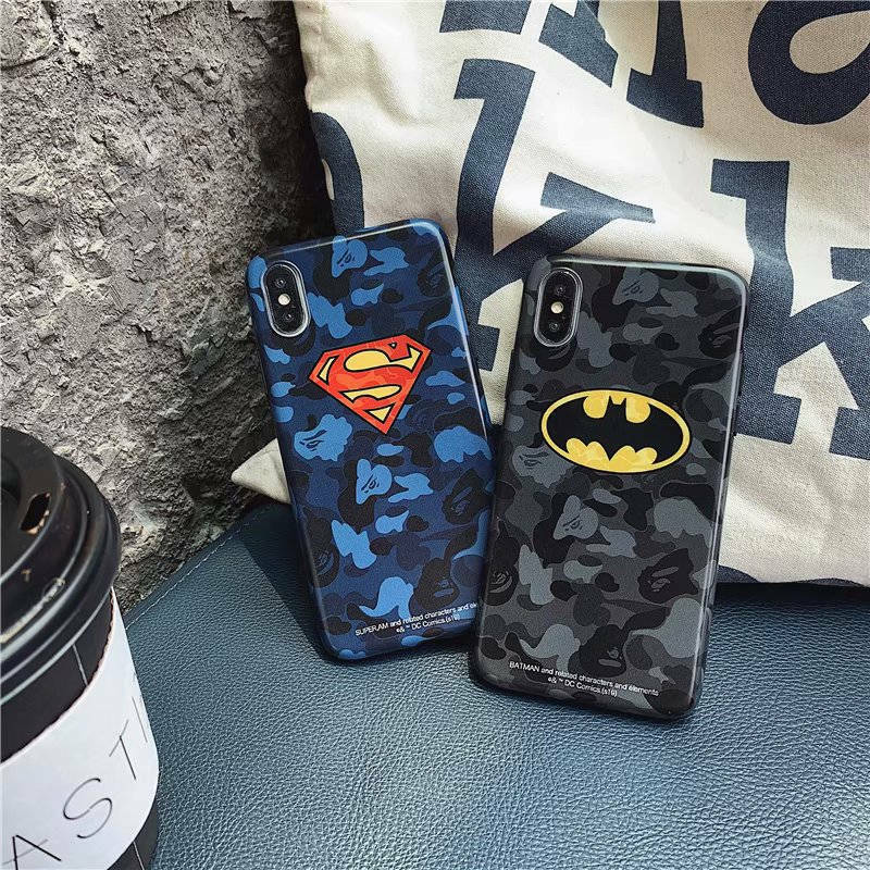Batman Superman Soft Case for iPhone 11 Pro Max XR X 8 7 6 Glossy Protect Cover yui1943yui1943 