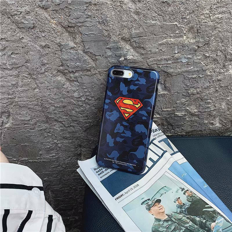 Batman Superman Soft Case for iPhone 11 Pro Max XR X 8 7 6 Glossy Protect Cover yui1943yui1943 