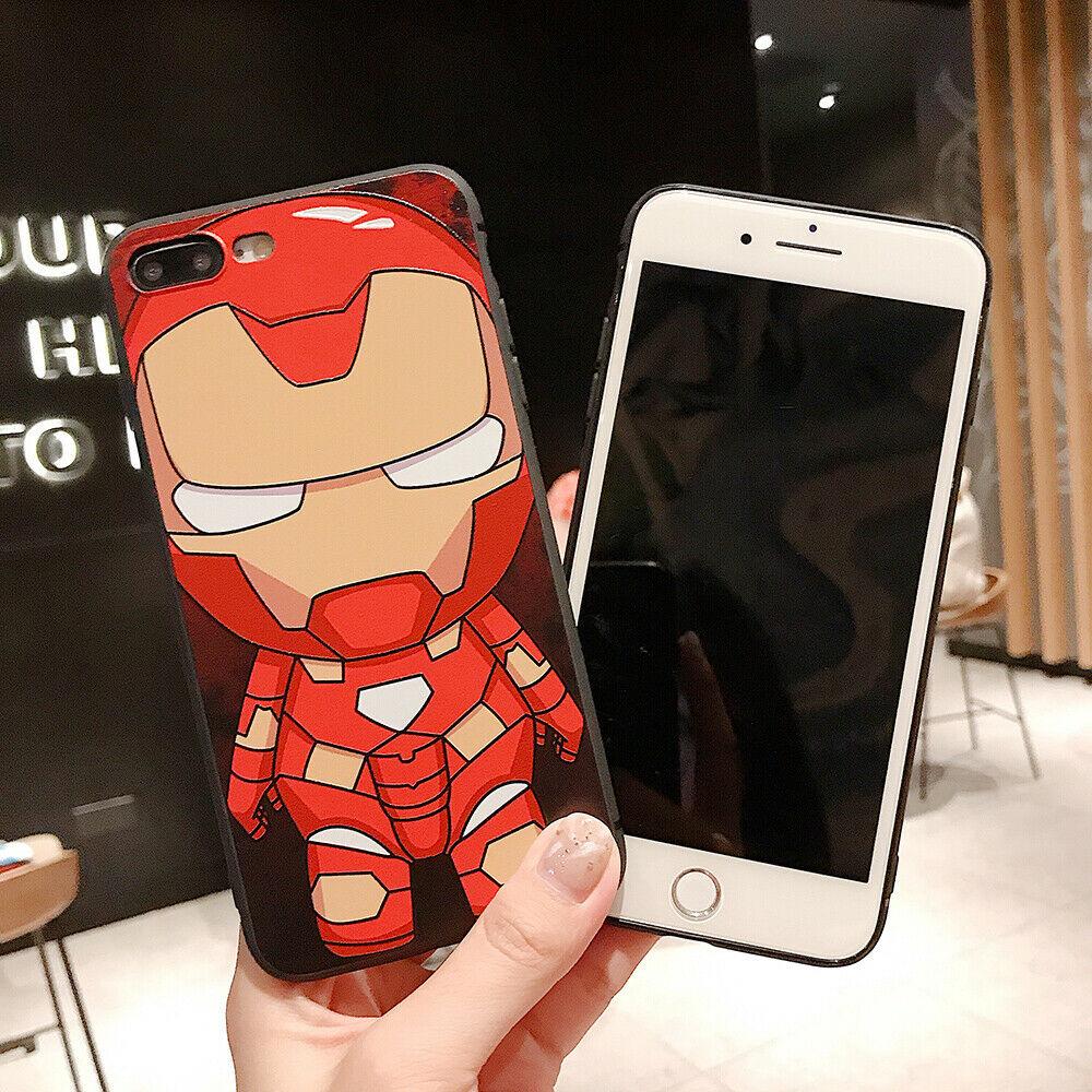 Cartoon Marvel Spider Iron Soft Phone Case Cover For iPhoneX 6s 7 8Plus XR XsMax yqw520tsy 