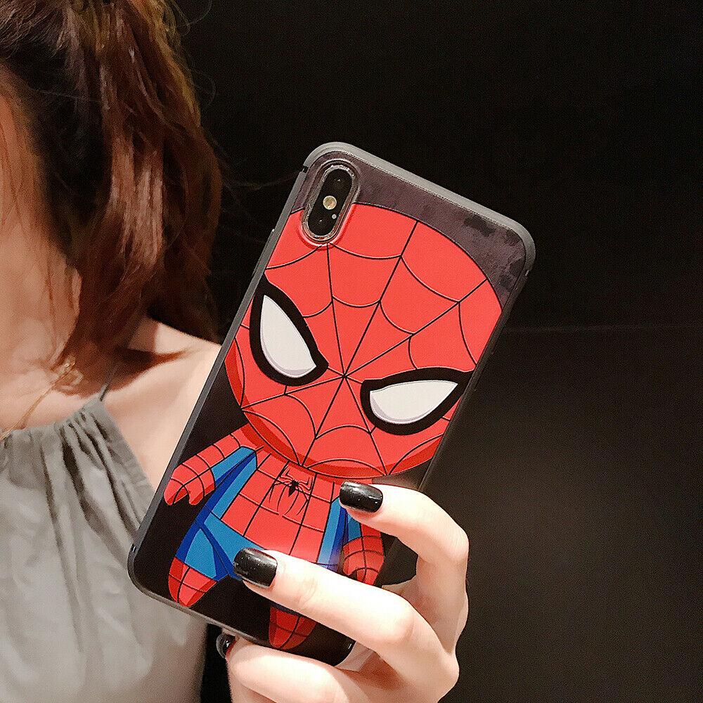 Cartoon Marvel Spider Iron Soft Phone Case Cover For iPhoneX 6s 7 8Plus XR XsMax yqw520tsy For iPhone 6/6s #4 