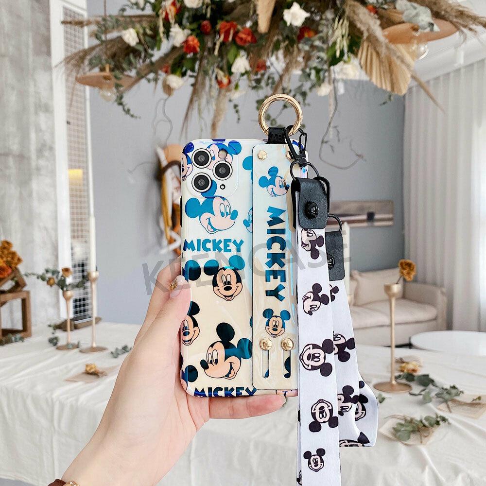 Cartoon Mickey Mouse Holder Phone Case Cover For iPhone 11 Pro Max XR Xs 7 8Plus keencase Mickey-1 For iPhone 7/8 