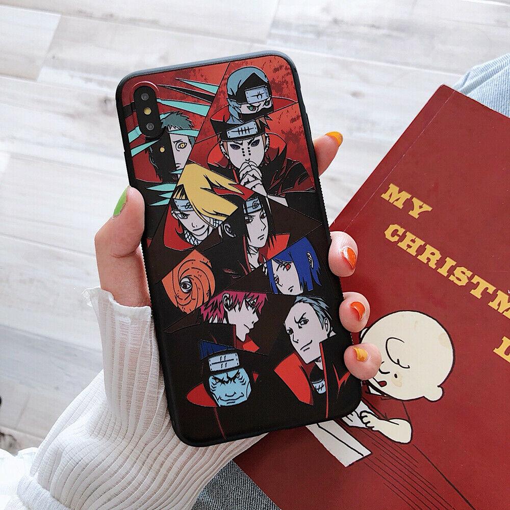 Cartoon Naruto Akatsuki Soft Phone Case Cover For iPhoneX 6s 7 8Plus XR Xs Max iPhone Cases AtlasCase For iPhone 6/6s #3 