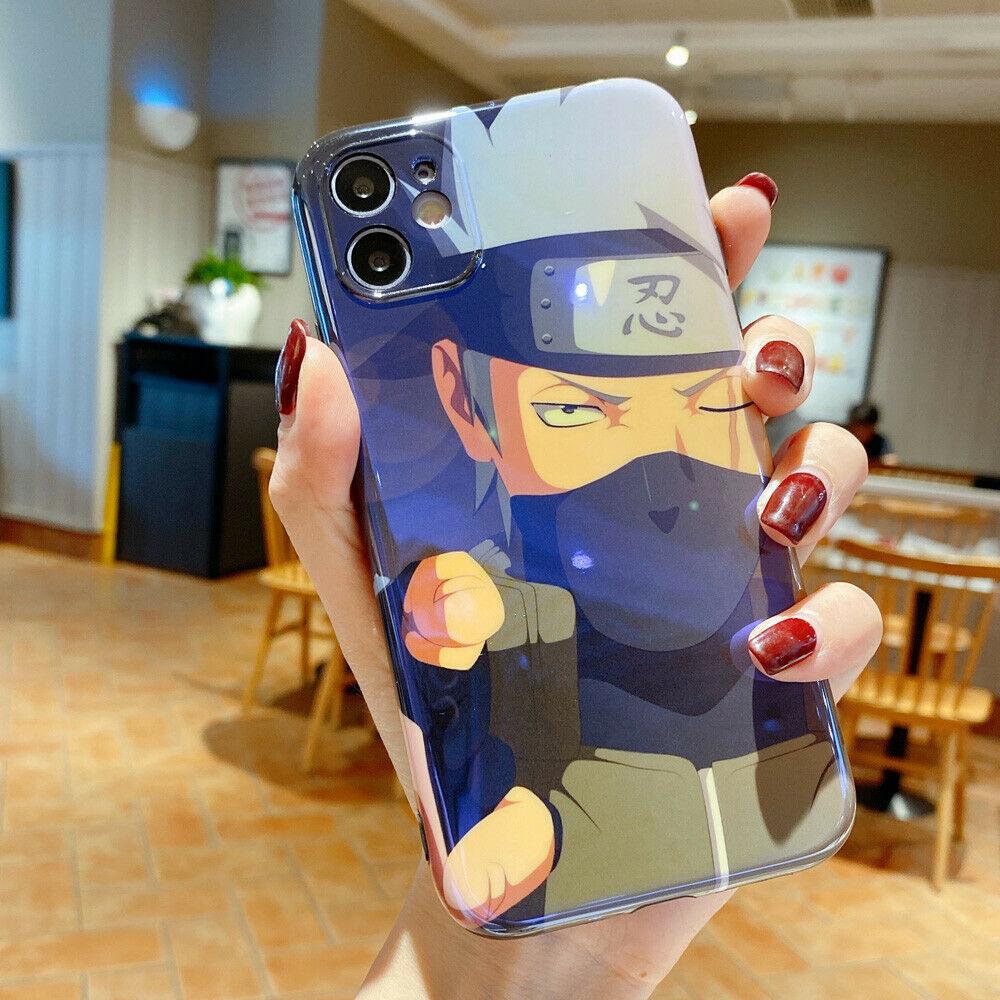 Cartoon NARUTO Blu-ray TPU Phone Case Cover For iPhone 11 Pro Max XR Xs 7 8 Plus iPhone Cases AtlasCase For iPhone 7/8 Kakashi 