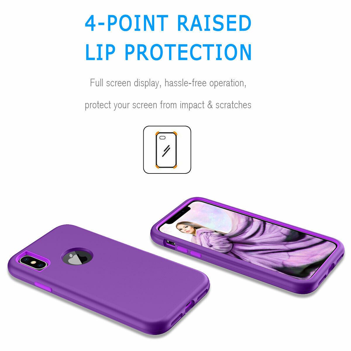 Case For iPhone X Xr XS Max 6 7 8 Plus Shockproof 360 Full Body Cover Protective detsarah 