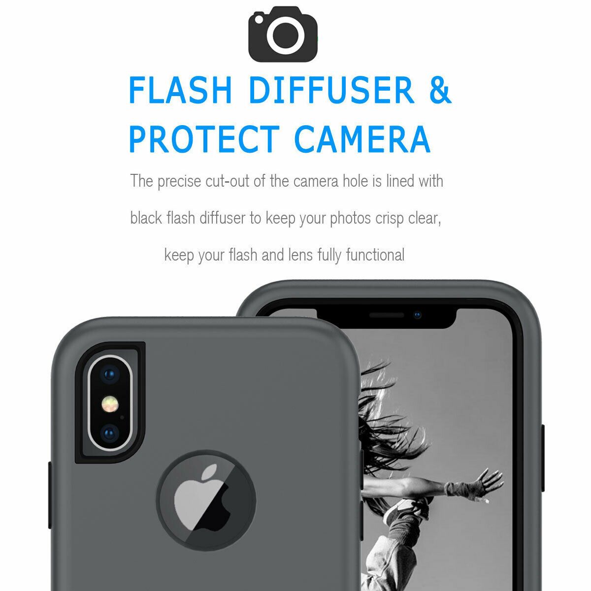Case For iPhone X Xr XS Max 6 7 8 Plus Shockproof 360 Full Body Cover Protective detsarah 
