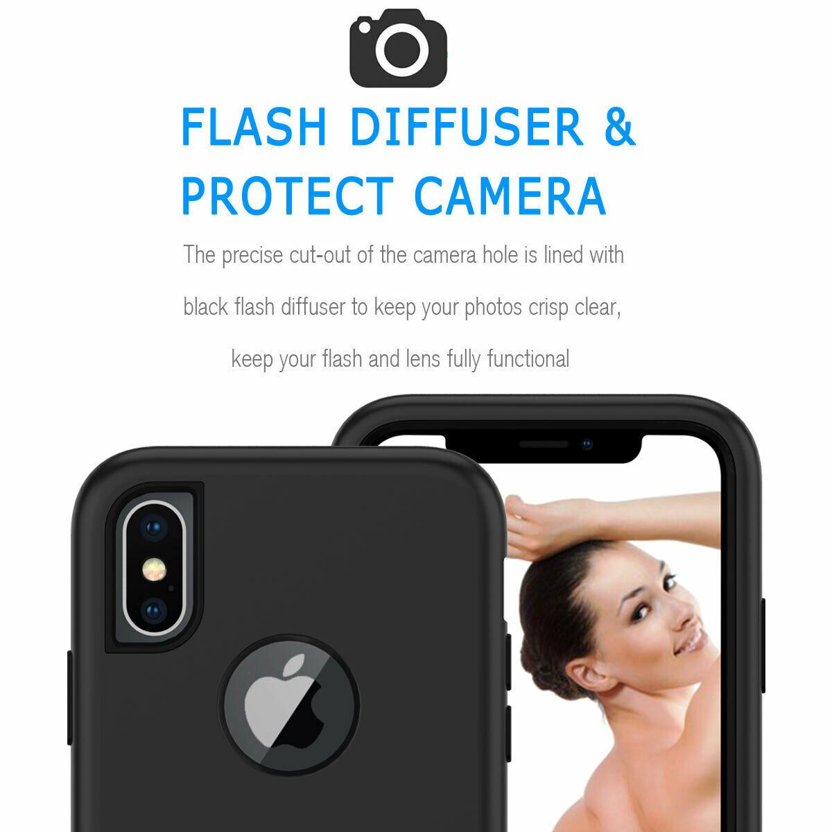 Case For iPhone X Xr XS Max 6 7 8 Plus Shockproof 360 Full Body Cover Protective detsarah 