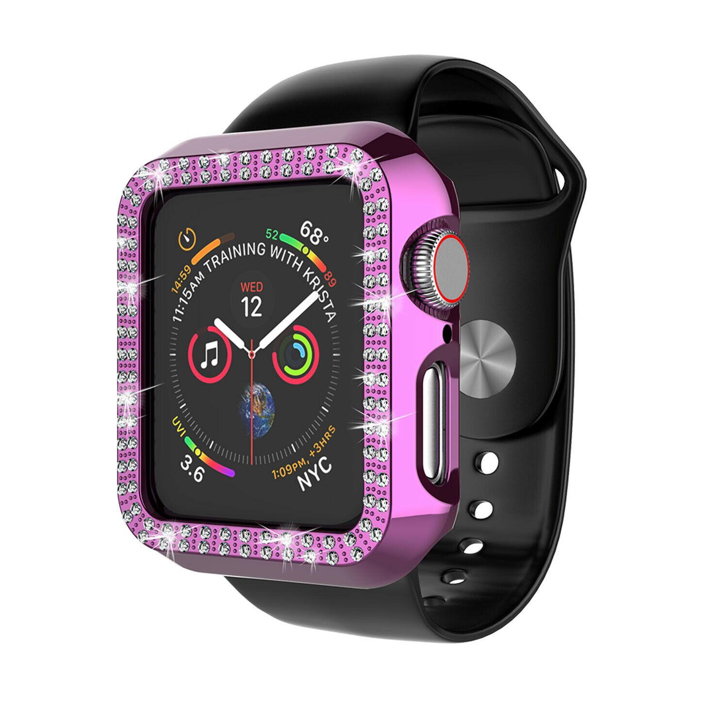 Crystal Diamond Protector Case Cover for Apple Watch 38/40/42/44 mm Series 5/4/3 ebizware 