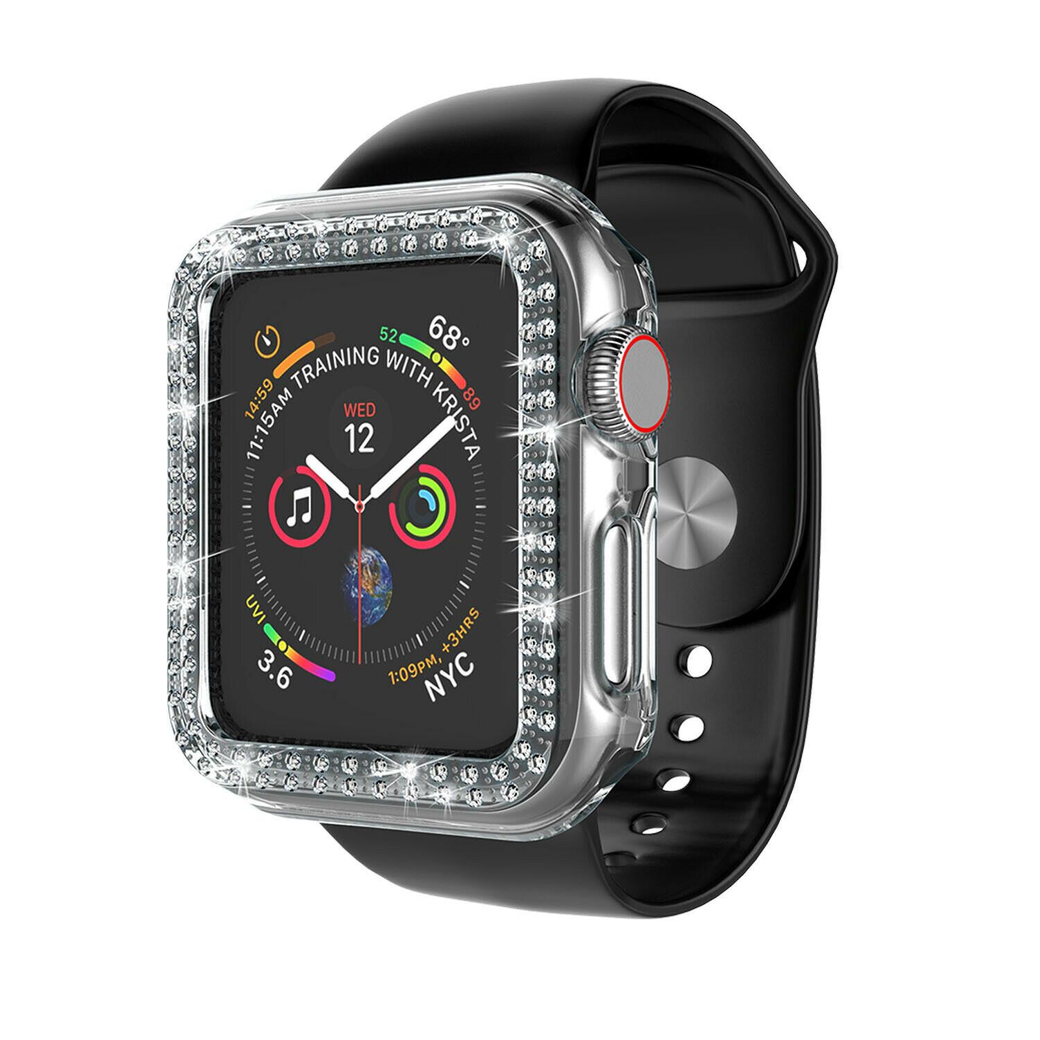 Crystal Diamond Protector Case Cover for Apple Watch 38/40/42/44 mm Series 5/4/3 ebizware 