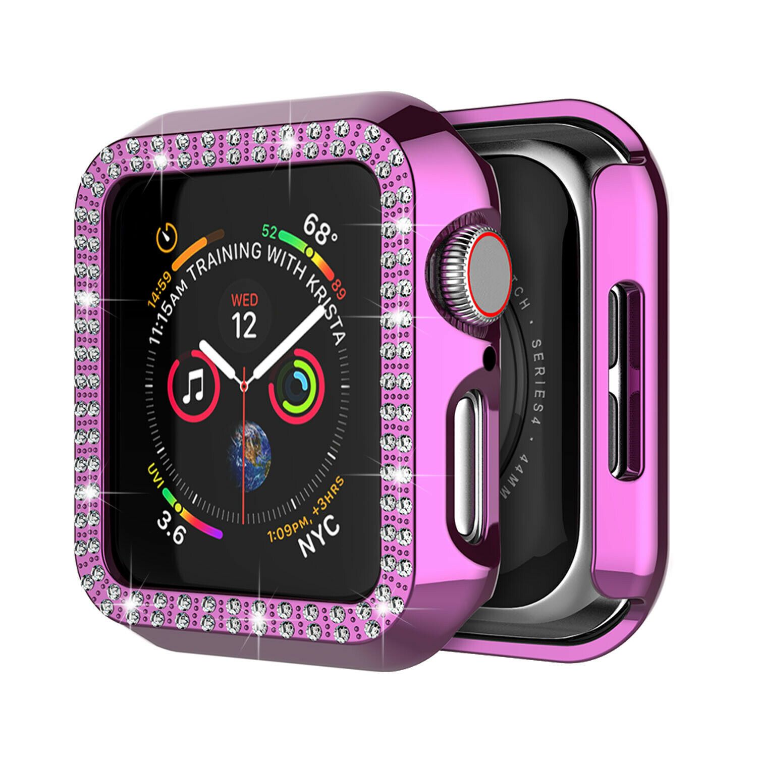 Crystal Diamond Protector Case Cover for Apple Watch 38/40/42/44 mm Series 5/4/3 ebizware 