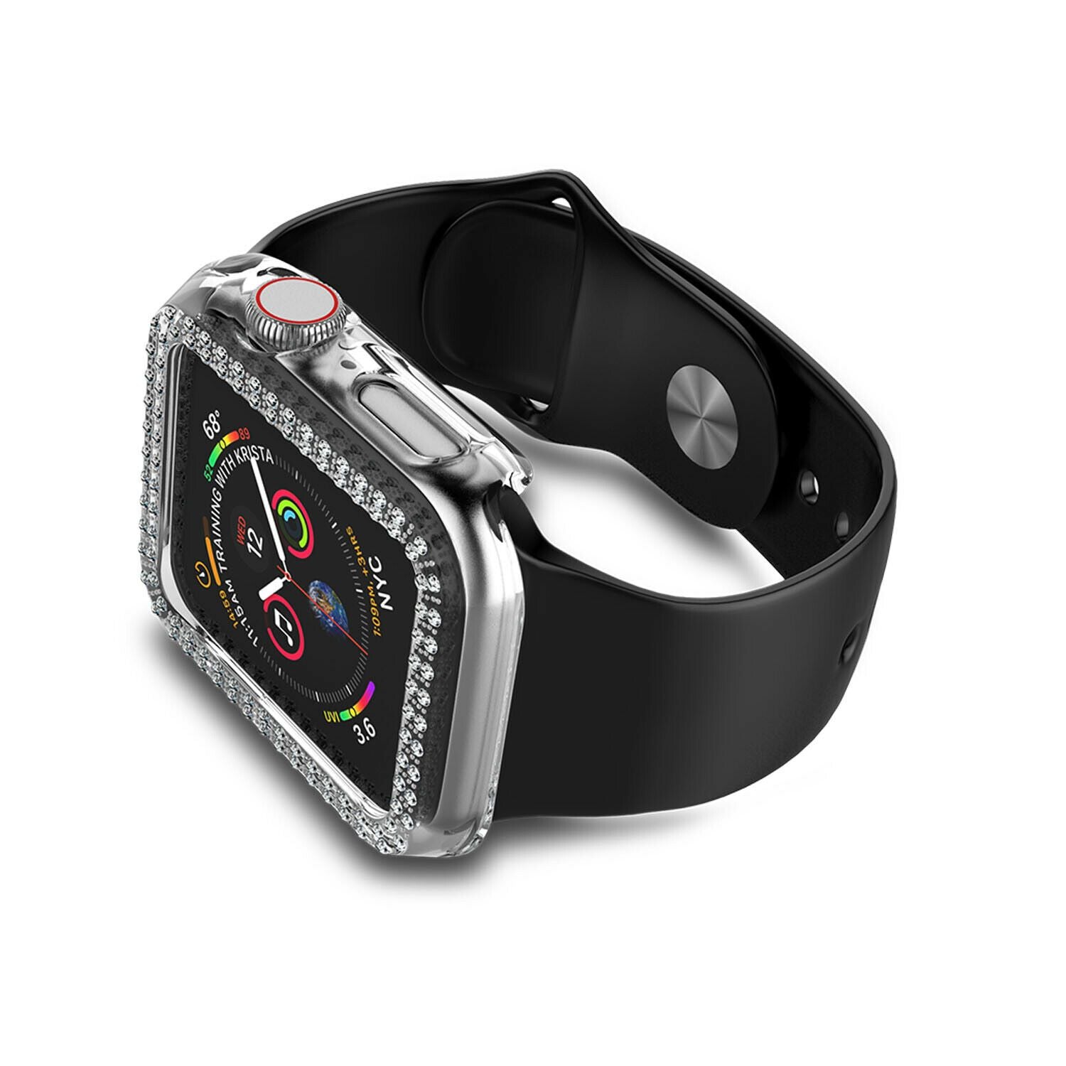 Crystal Diamond Protector Case Cover for Apple Watch 38/40/42/44 mm Series 5/4/3 ebizware 