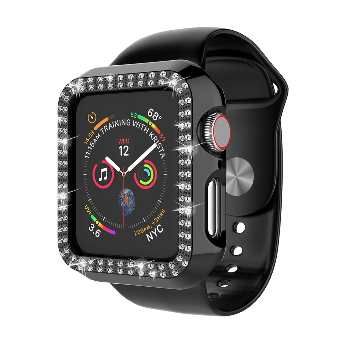 Crystal Diamond Protector Case Cover for Apple Watch 38/40/42/44 mm Series 5/4/3 ebizware 