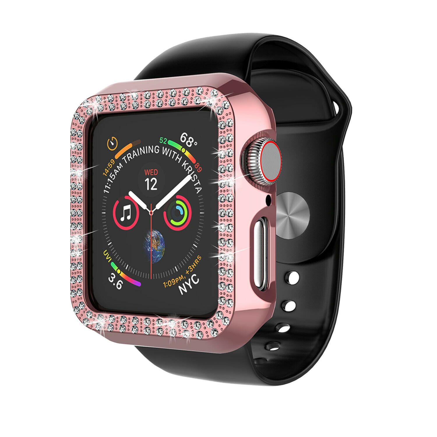 Crystal Diamond Protector Case Cover for Apple Watch 38/40/42/44 mm Series 5/4/3 ebizware 