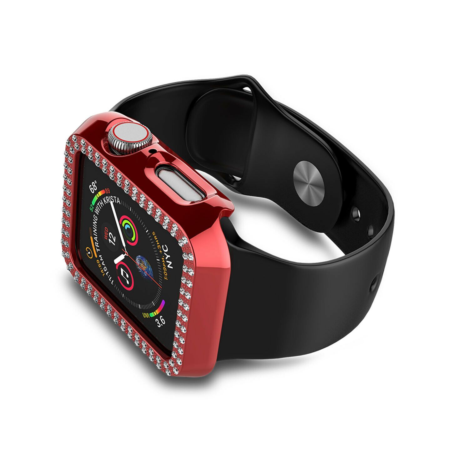 Crystal Diamond Protector Case Cover for Apple Watch 38/40/42/44 mm Series 5/4/3 ebizware 
